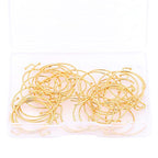 BEADIA 18K Gold Plated Earring Hooks Round 20mm 40pcs for Jewelry Making Findings - size: Round Hooks 20mm