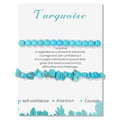 Healing Crystal Bracelets for Women 2 PCS 6mm Natural Stone Bracelet Stretch Crystal Beaded Bracelets Handmade Gemstone Bracelet Jewelry Gifts Christmas Gifts for Women Girls - style: turquoise