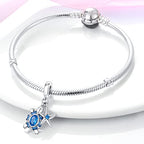 MULA 925 Sterling Silver Charms for Bracelets and Necklaces Lipstick and Bag Dangle Pendants Tower Camera Beads Jewelry Charms for Women - color: Blue Turtle and Starfish Charm