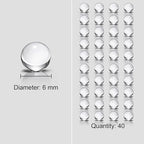 Victory Glassworks™ Clear Quartz Balls, Round Spacer Beads, Optical Grade Fused Silica Glass for Jewelry Making, Crafts, Boiling Stones (6mm Pack of 40) - size: 6mm Pack of 40