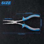 SPEEDWOX Long Reach Bent Needle Nose Pliers with Smooth Jaw Extra Long Nose Precision Wire Looping Pliers Needle Remover Pliers for Hard to Reach Narrow Spaces Jewelry Making Tools Fishing Tools - style: Bent Needle Nose Pliers Smooth Jaw