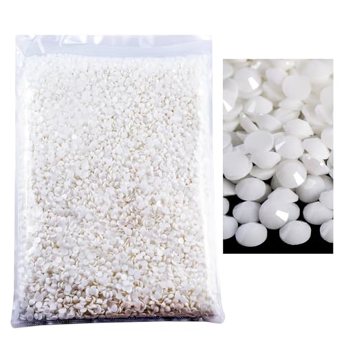 Blinginbox 50000pcs Flatback Rhinestones,Resin Non Hotfix Rhinestones Large Quantity Wholesale for Crafts DIY Creative Design,Clothes,Makeup,Nail Art (2mm=0.08",Jelly White) - color: Jelly white, size: 2mm=0.08"