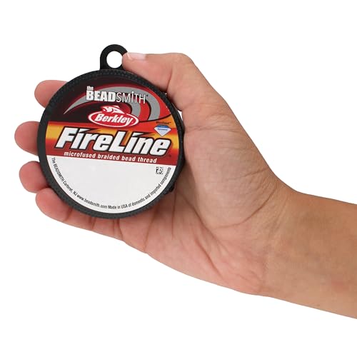 The Beadsmith Fireline by Berkley – Micro-Fused Braided Thread – 6lb. Test, 006”/.15mm Diameter, 50 Yard Spool, Smoke Grey – Super Strong Stringing Material for Jewelry Making and Bead Weaving - color: Smoke Grey, size: 6lb, 50 yard