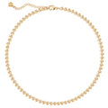 Dremmy Studios Dainty Gold Choker Necklace for Women 14K Gold Plated Coin Disc Figaro Layered Beaded Flat Mariner Sideways Cross Wishbone Link Clavicle Necklaces - style: 4.0mm Heart Chain