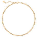 Dremmy Studios Dainty Gold Choker Necklace for Women 14K Gold Plated Coin Disc Figaro Layered Beaded Flat Mariner Sideways Cross Wishbone Link Clavicle Necklaces - style: 4.0mm Heart Chain