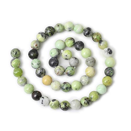 45PCS 8mm Natural Australian Jade Stone Beads Round Loose Beads for Jewelry Making DIY Handmade Materials 1 Strand 15" - color: Australian jade, size: 8mm
