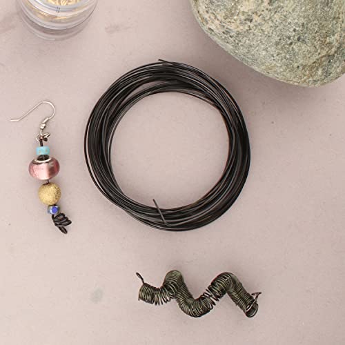The Beadsmith Square Craft Wire - Medium Temper Beading Wire, Black Color, 18 Gauge, 7 Yards - color: Black, size: 18 Gauge, 7 Yard Coil