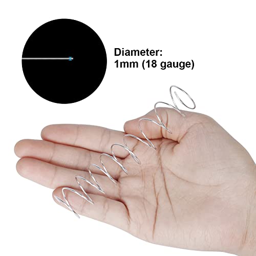 18 Gauge Aluminum Craft Wire, 165 Feet 1mm Bendable Metal Wire for Jewelry Making, Sculpting, Floral Making, Wreath Making, Crafting, Wire Wrapping, Christmas Ornaments (Silver) - color: Silver