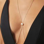 Body Chain,Body Jewelry for Women,Sexy Layered Chest Chain,Layered Adjustable Waist Jewelry for Beach Accessories,Gold Plated Waist Chains - color: Gold-H