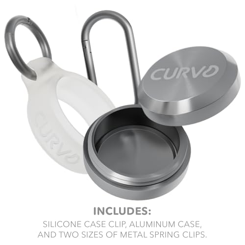 CURVD Premium Carrying Case Durable Travel Keychain Container, Medicine Pill Organizer, Travel Pill Box, Small Waterproof Holder for Pills, Earplugs, Compatible with Loop, Vibes & Eargasm - color: Cloud