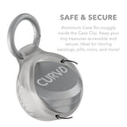 CURVD Premium Carrying Case Durable Travel Keychain Container, Medicine Pill Organizer, Travel Pill Box, Small Waterproof Holder for Pills, Earplugs, Compatible with Loop, Vibes & Eargasm - color: Cloud