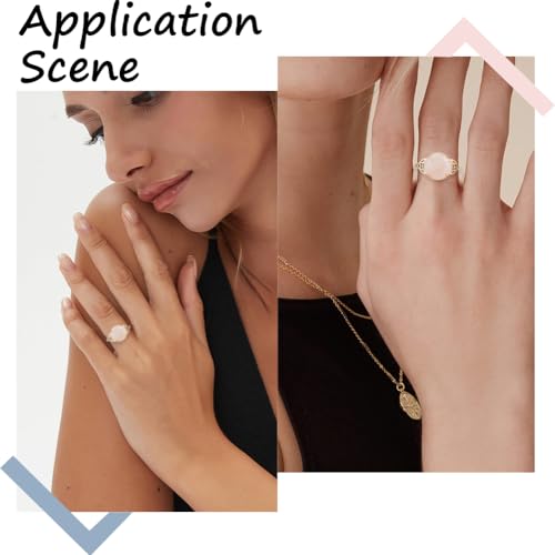 SUNNYCLUE 1 Box 8Pcs Adjustable Ring Base Golden Prong Ring Settings Cubic Zirconia Rhinestone Finger Rings Components 4 Claw Brass Prong Ring Blanks for Stones Jewelry Making Kits DIY Gemstone Rings - style: Ring 2
