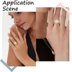 SUNNYCLUE 1 Box 8Pcs Adjustable Ring Base Golden Prong Ring Settings Cubic Zirconia Rhinestone Finger Rings Components 4 Claw Brass Prong Ring Blanks for Stones Jewelry Making Kits DIY Gemstone Rings - style: Ring 2