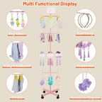 Flenpptly Retail Display Stand Rotating Display Stand 4 Tier Spinning Display Stand for Craft Shows, Jewelry, Keychain, Earring Adjustable Height Retail Display Racks (Pink) - color: 4-Tier Pink