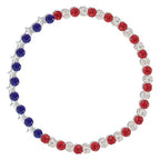 Beaded Baseball Necklace | Adjustable Sports Rope Chain with Baseball Cross Charm - Great Baseball Drip Gift for Players and Fans - color: a-US spirit