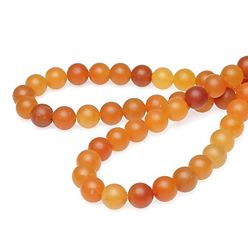 MJDCB Natural Round Matte Frosted Red Aventurine Loose Beads are Used in Jewelry Design to Make Bracelets and Necklaces (12mm) - color: Matte Red Aventurine, size: 12mm