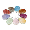 QSLLER 4pcs Natural Crystals Agate Stone Charms Big Size Water Drop Shape Pendants For Jewelry Making DIY Necklaces Earrings Accessories