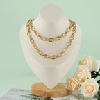 UMAOKANG 2 Meters Gold Plated Jewelry Chain for Jewelry Making Stainless Steel Rolo Chain Link with Jewelry Supplies Findings - color: Rolo (Gold)