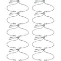 Sureio 10 Pieces Adjustable Slider Bracelet for Jewelry Making Bracelet Chains for DIY Jewelry Making Findings Extender Chains with Rhinestones Ends for Women (Silver) - color: Silver