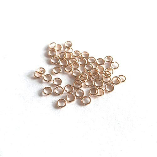 50pcs 14/20 Gold Filled Round Open Jump Rings 3.7MM OD, 2.4MM ID 22 Gauge by CRAFT WIRE - color: 22 Gauge, size: 3.7MM