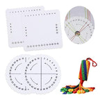 Comidox 4Pcs Kumihimo Disk Braiding Wheel Lightweight & Convenient Friendship Bracelet Disc Square & Round Kumihimo Supplies for Beading & Bracelet Weaving Kit DIY