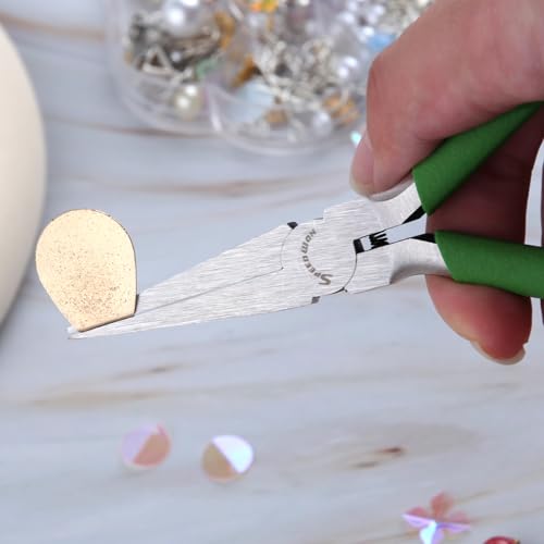 SPEEDWOX 5 inch flat nose pliers mini duckbill pliers fine nose pliers fine nose pliers precision pliers for jewelry making hand tools beading craft craft - style: Mini Curved Nose Pliers Serrated Jaw
