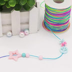 Elastic Jewelry Thread, 1mm Braided Thread, Used for Making Bracelets, Necklaces, DIY Crafts 100 Meters (Colorful 100 Meters) - color: Colorful 100 Meters