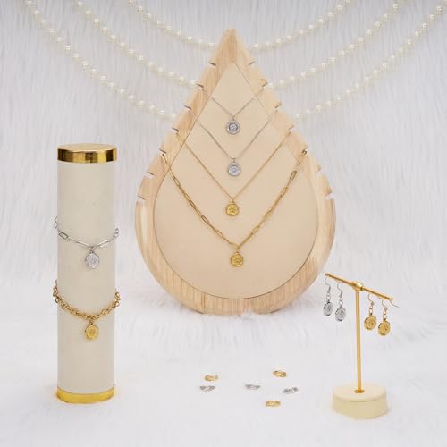 UMAOKANG 20pcs Stainless Steel Jewelry Making Charm Set Paw Charm Pendant for Women Necklace Bracelet DIY Bulk Charms - color: Paws Gold Silver