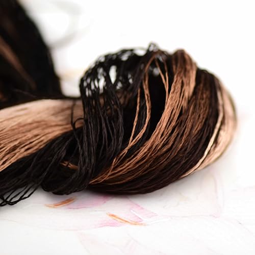 8 Skeins Mulberry Silk Floss Embroidery Thread Floss-Cross Stitch Threads China Silk Woven Jewelry Threads DIY Sewing Kits (03) - color: 03