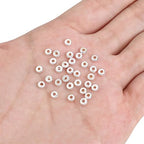 BEADIA Silver Plated Disk Spacer Beads 4x1.5mm 50pcs for Jewelry Making Findings Non Tarnish - color: Silver, size: 4x1.5mm Disk