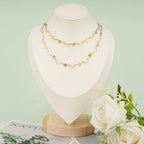 KYUNHOO Gold Plated Sequin Star Chain for Jewelry Making Hollow Moon Link Jewelry Supplies Stainless Steel Bulk Chains for Handcraft DIY - color: Star Gold