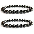 Handmade 8mm Beaded Bracelets For Men Protection Bracelet For Women Chakra Feng Shui Stretchy Handmade Lucky Money Stretchy Crystal Bracelets Best Gifts - color: Black Tourmaline 2PCS