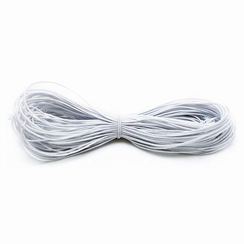 Amaney 0.8mm White Elastic Cord Beading Threads Stretch String Fabric Crafting Cords for Jewelry Making 20m - size: 0.8mm, style: White