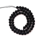 6mm Faceted Natural Black Agate Stone Beads Coin Disc Gemstone Spacer Beads for Jewelry Making DIY Bracelet Necklace - color: Black Agate