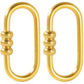 2 Pcs Locking Carabiner Small, Oval Jewelry Carabiner, Gold Carabiner Clasp, Metal Carabiner Necklace for DIY Necklace Bracelets Jewelry Making Hook (Gold, Style5) - color: 2 Pcs-Gold, Style6