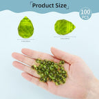 100pcs Olive Green Faceted Crystal Glass Beads 8x10mm, Shiny Teardrop Glass Beads for Jewelry Making, Crystal Beads for Bracelet Necklace Earring DIY Craft - color: Olive Green