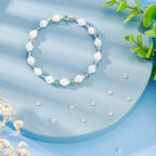 BENECREAT 40PCS 925 Sterling Silver Daisy Spacer Beads, 3x1mm Flower Shape Septal Bead with Silver Polishing Cloth for Earrings, Necklaces, Pendants, Hole: 0.7mm