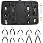 10 Pack Jewelry Pliers Set, Mini Pliers Set, Jewelry Making Include Flat, Jewelry Tools, Needle, Round, Bending Linesman, Applicable to Handicrafts, Earring Making, Repairing