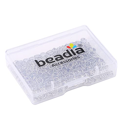 BEADIA Platinum Plated Jump Rings Non Tarnish 5mm 400pcs for Jewelry Making Findings - color: Platinum, size: 0.7x5mm