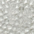 200PCS 8mm Glass Beads for Jewelry Making Soild Black Round Loose Beads for Bracelets DIY Crafts (Transparent) - color: 6Transparent