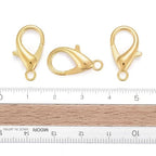 HDSupplies 50 Pieces - Lobster Clasps - Gold Tone - 21x12mm w/ 2mm Hole - color: Gold Tone, size: 21x12mm