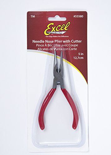 Soft Grip Needle Nose Pliers with Side Cutter, 5 Inch Precision Tool Ideal for Jewelry Making, Bending Wire, and Working in Tight Areas - style: Needle Nose (w/ Side Cutter)
