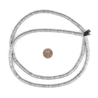 The Bead Chest Silver Snake Disk Beads 6mm, Full Strand of Quality Metal Spacers for DIY Jewelry Design - color: Silver