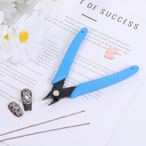1 Pc Manicure Nail Pliers for Rhinestones, Rhinestone Remover Blue Nails Gem Tool, Diy Tool Nipper Metal Nail Art Scissors Wire Cutter Nails Art Accessories