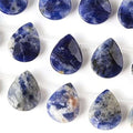 Cherry Blossom Beads Sodalite Beads 12x15mm Faceted Top-Drilled Teardrop - 12 pcs/ 8 Inch Strand - color: Sodalite