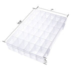 Gospire 36 Grids Clear Plastic Jewelry Box Organizer Storage Container with Removable Dividers (36 Grids - Clear) - color: Clear-36 Grids