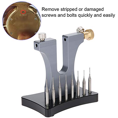 Damaged Screw Removal Tool, Broken Screw Extractor with 8 Stainless Steel Pins for Watch Repair