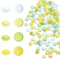 120pcs 3x8mm Mixed Colors Cat's Eye Disk Stone Loose Spacer Gemstone Beads Semi-Precious Craft Supplies for DIY Jewelry Making - color: Disk3x8mm Mixed Colors