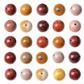 AD Beads 8mm Natural Round Loose Beads 110 Pieces, for Making 108 Mala Prayer Beads Necklace, Bracelet & Yoga Meditation, Jewelry Design (Mookaite Jasper) - color: Mookaite Jasper