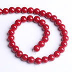 6MM 60PCS Dark Red Glass Crystal Loose Beads for Jewelry Making DIY Bracelet - color: Dark Red Glass, size: 6mm